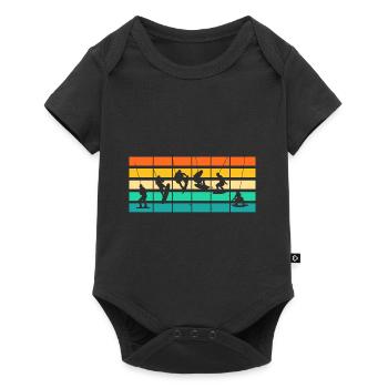 Retro Wakeboarder Wakeboard Wakeboarding - Body à manches courtes Premium Bébé - noir - Devant