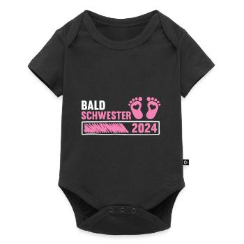 Werdende Schwester 2024 - Baby Premium Kurzarmbody - Schwarz - Vorne