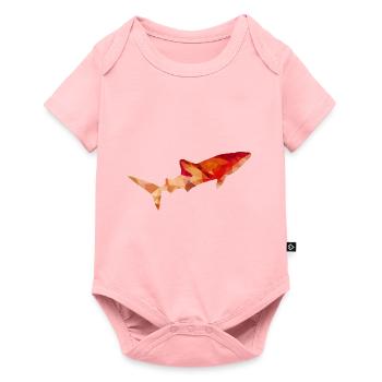 Whale shark red gold - Baby Premium short-sleeve bodysuit - rose - Front