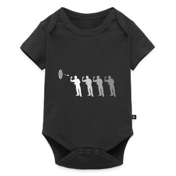 Fléchettes drôles et cadeaux de fléchettes pour les joueurs de fléchettes - Body à manches courtes Premium Bébé - noir - Devant