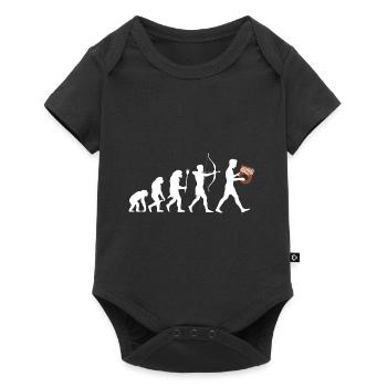 Idiophon Kalimba Geschenk - Baby Premium Kurzarmbody - Schwarz - Vorne