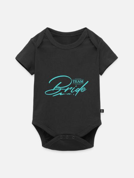 Team Braut - Baby Premium Kurzarmbody - Schwarz