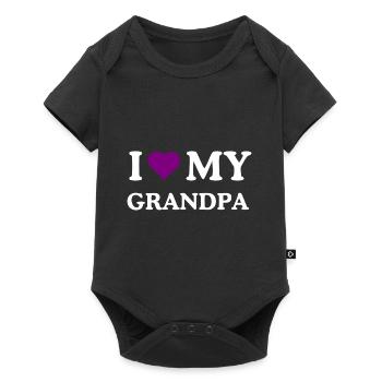 I love my grandpa purple Alzheimer's awareness - Baby Premium short-sleeve bodysuit - black - Front