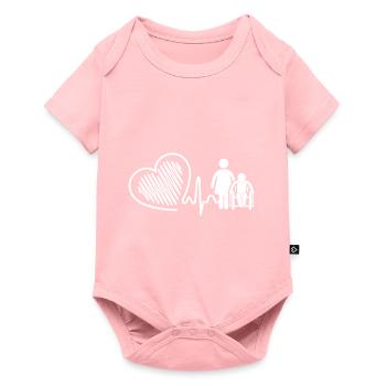 Nursing Aide Heartbeat - Baby Premium short-sleeve bodysuit - rose - Front
