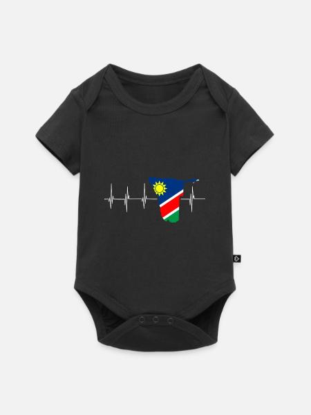 Namibia Afrika Shirt Geschenkidee - Baby Premium Kurzarmbody - Schwarz