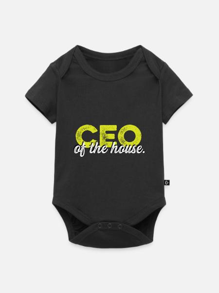 CEO des Hauses. Geschäftsmann Gift - Baby Premium Kurzarmbody - Schwarz