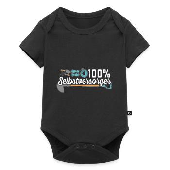 Kleingarten anfänger 100 % Selbstversorger - Baby Premium Kurzarmbody - Schwarz - Vorne