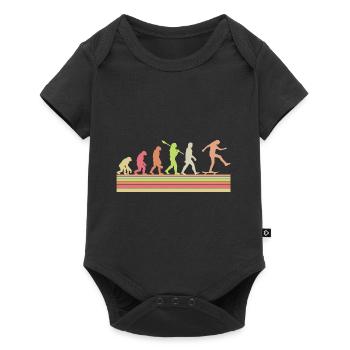 Evolution Skateboarding Skate Retro Streetwear - Baby Premium Kurzarmbody - Schwarz - Vorne
