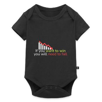 If you want to win, you have to fall - Baby Premium short-sleeve bodysuit - black - Front