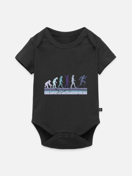 Evolution of Para Running - Baby Premium Kurzarmbody - Schwarz