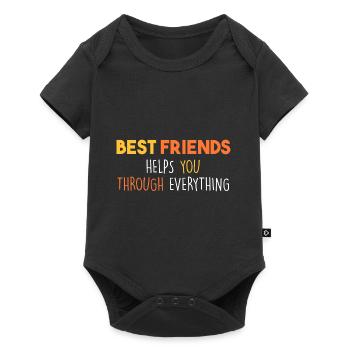 Les meilleurs amis vous aident à travers tout - Body à manches courtes Premium Bébé - noir - Devant