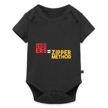 Horror for truckers = zipper - Baby Premium short-sleeve bodysuit - black - Front