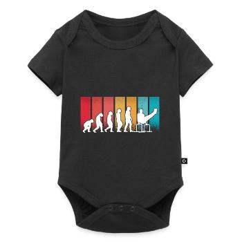 Evolution of man Calisthenics Retro Vintage - Baby Premium Kurzarmbody - Schwarz - Vorne