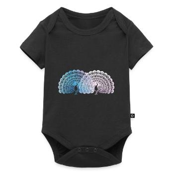 Cute Peacock - Baby Premium short-sleeve bodysuit - black - Front