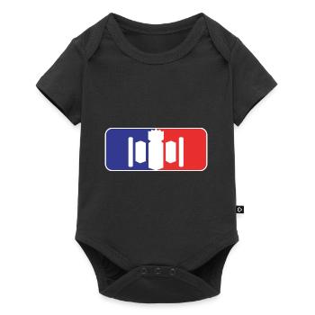 Kubb ligue kubb joueur de jeu de cour - Body à manches courtes Premium Bébé - noir - Devant