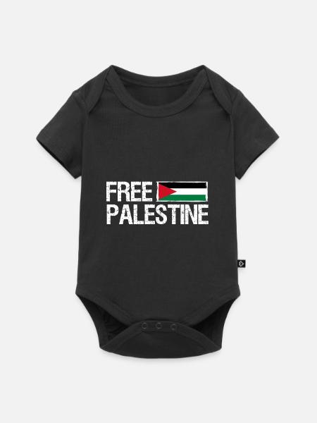 Free palestine - Body à manches courtes Premium Bébé - noir
