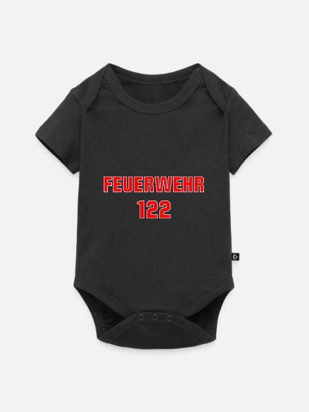 Feuerwehr 122 Telefonnummer Österreich - Baby Premium Kurzarmbody - Schwarz