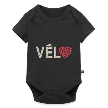 j aime le vélo velo vélos velos - Body à manches courtes Premium Bébé - noir - Devant