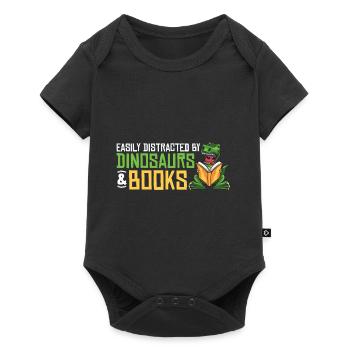 Dinosaur Book Read Dino Read Funny Readers - Baby Premium short-sleeve bodysuit - black - Front