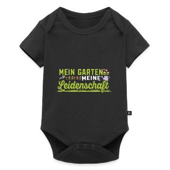 Kleingarten anfänger Mein Garten meine - Baby Premium Kurzarmbody - Schwarz - Vorne