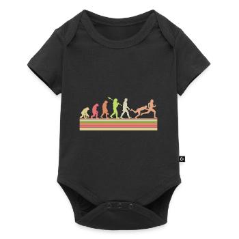Rugby Ball Sport Player Retro Evolution Rugby Team - Baby Premium short-sleeve bodysuit - black - Front