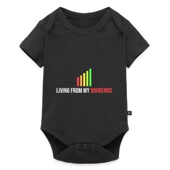 live on my dividend - Baby Premium short-sleeve bodysuit - black - Front