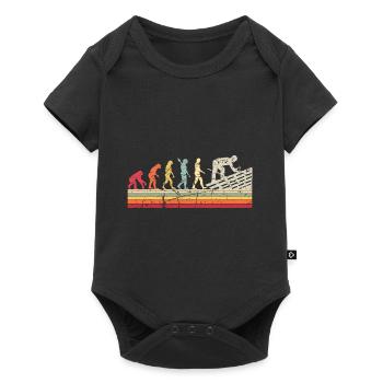 Roofer Human Evolution Retro Vintage Construction - Baby Premium short-sleeve bodysuit - black - Front