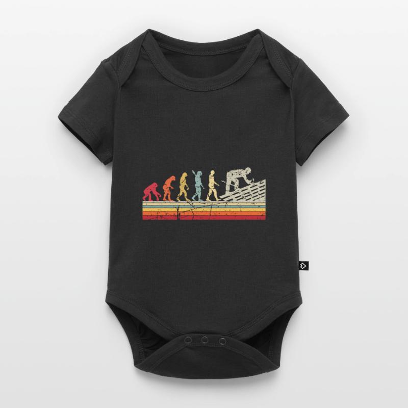Couvreur Human Evolution Retro Vintage Construction Body à manches courtes Premium Bébé