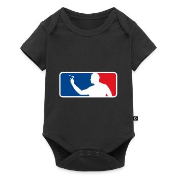 Fléchettes drôles et cadeaux de fléchettes pour les joueurs de fléchettes - Body à manches courtes Premium Bébé - noir - Devant