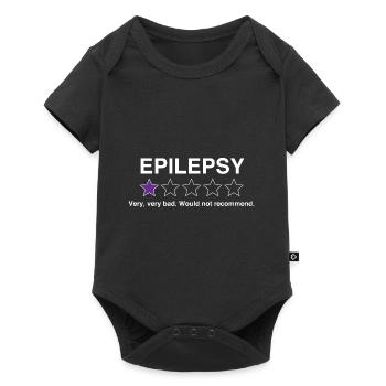 Epilepsy very very bad funny epilepsy awareness - Baby Premium short-sleeve bodysuit - black - Front