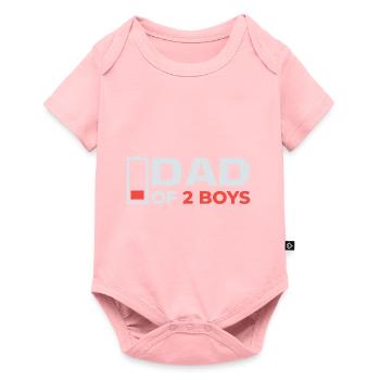 Dad of 2 sons Father's Day Father Son Partner Look - Baby Premium short-sleeve bodysuit - rose - Front