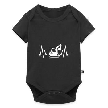 Opérateur de pelle Opérateur de machine Heartbeat Excavator - Body à manches courtes Premium Bébé - noir - Devant