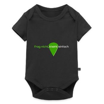 Frag nicht, starte einfach - Baby Premium Kurzarmbody - Schwarz - Vorne
