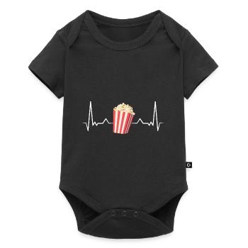 Popcorn - Baby Premium Kurzarmbody - Schwarz - Vorne