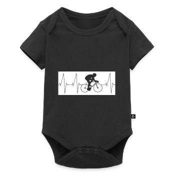 Vélo Heartbeat Cadeau Vélo Balade Vélo - Body à manches courtes Premium Bébé - noir - Devant