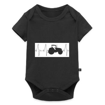 Battement de cœur de tracteur - Body à manches courtes Premium Bébé - noir - Devant