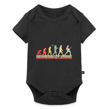 Human Evolution Guitar Band Retro Vintage - Body à manches courtes Premium Bébé - noir - Devant