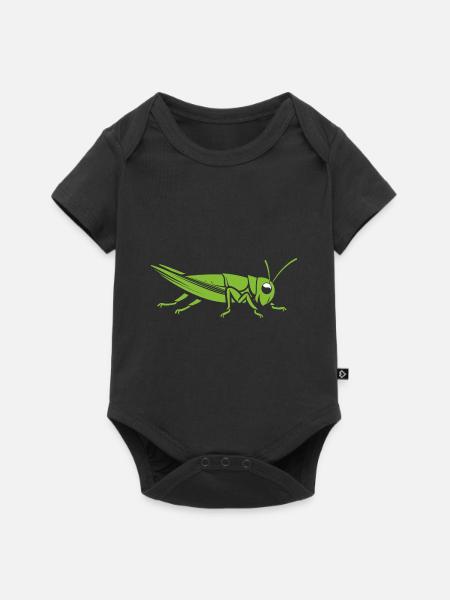 Heuschrecke - Baby Premium Kurzarmbody - Schwarz