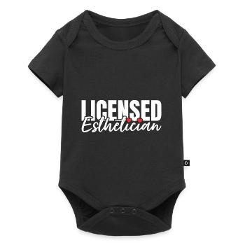 Lizensierte Kosmetikerin - Baby Premium Kurzarmbody - Schwarz - Vorne