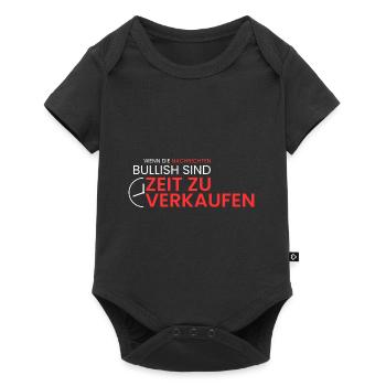 wenn News Bullish sind - Baby Premium Kurzarmbody - Schwarz - Vorne