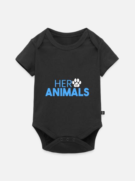 Held der Tiere - Baby Premium Kurzarmbody - Schwarz