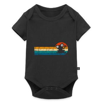 Frosch Frösche Geschenk für Kinder Lustig Witzig - Baby Premium Kurzarmbody - Schwarz - Vorne
