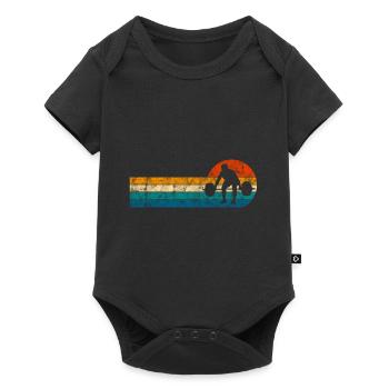 Musculation Bodybuilder GYM Fitnessstudio Retro - Body à manches courtes Premium Bébé - noir - Devant