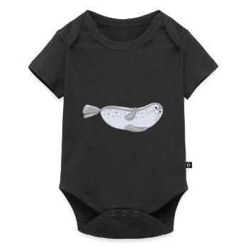 Robbe - Baby Premium Kurzarmbody - Schwarz - Vorne