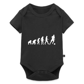 Footballer cadeau Evolution Football T-shirt - Body à manches courtes Premium Bébé - noir - Devant