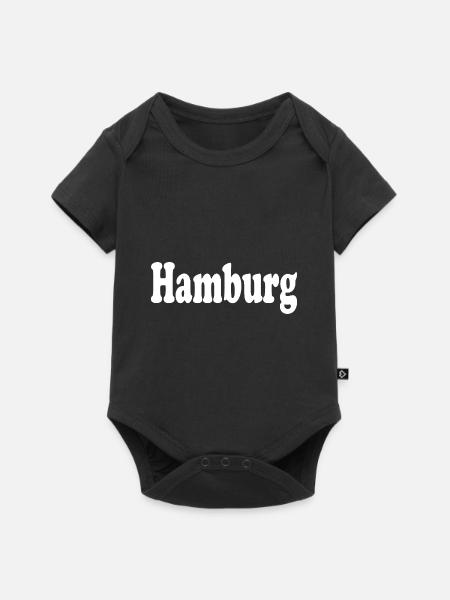 Hamburg - Baby Premium Kurzarmbody - Schwarz