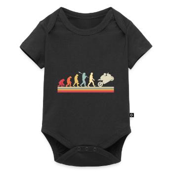 Motorcycle Evolution Vintage Superbike Biker - Baby Premium short-sleeve bodysuit - black - Front