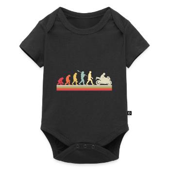 Motorcycle Evolution Vintage Superbike Biker - Baby Premium short-sleeve bodysuit - black - Front