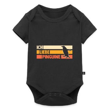 Pinguin - Baby Premium Kurzarmbody - Schwarz - Vorne