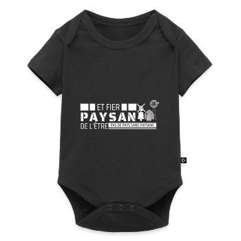 Paysan et fier de l'être - Body à manches courtes Premium Bébé - noir - Devant